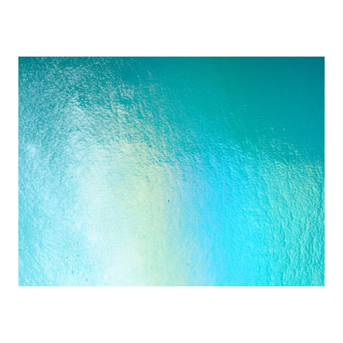 Peacock Blue Transparent, Thin-rolled, Iridescent, rainbow, 2 mm, Fusible - Image 3