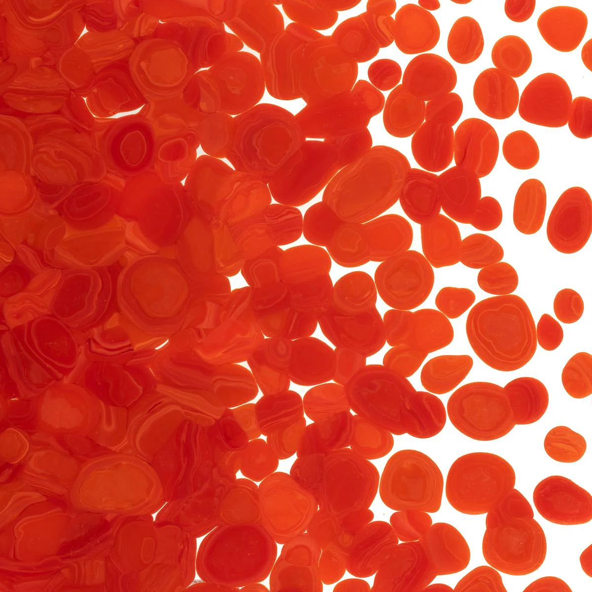Pimento Red Opalescent, Coarse Frit, Fusible