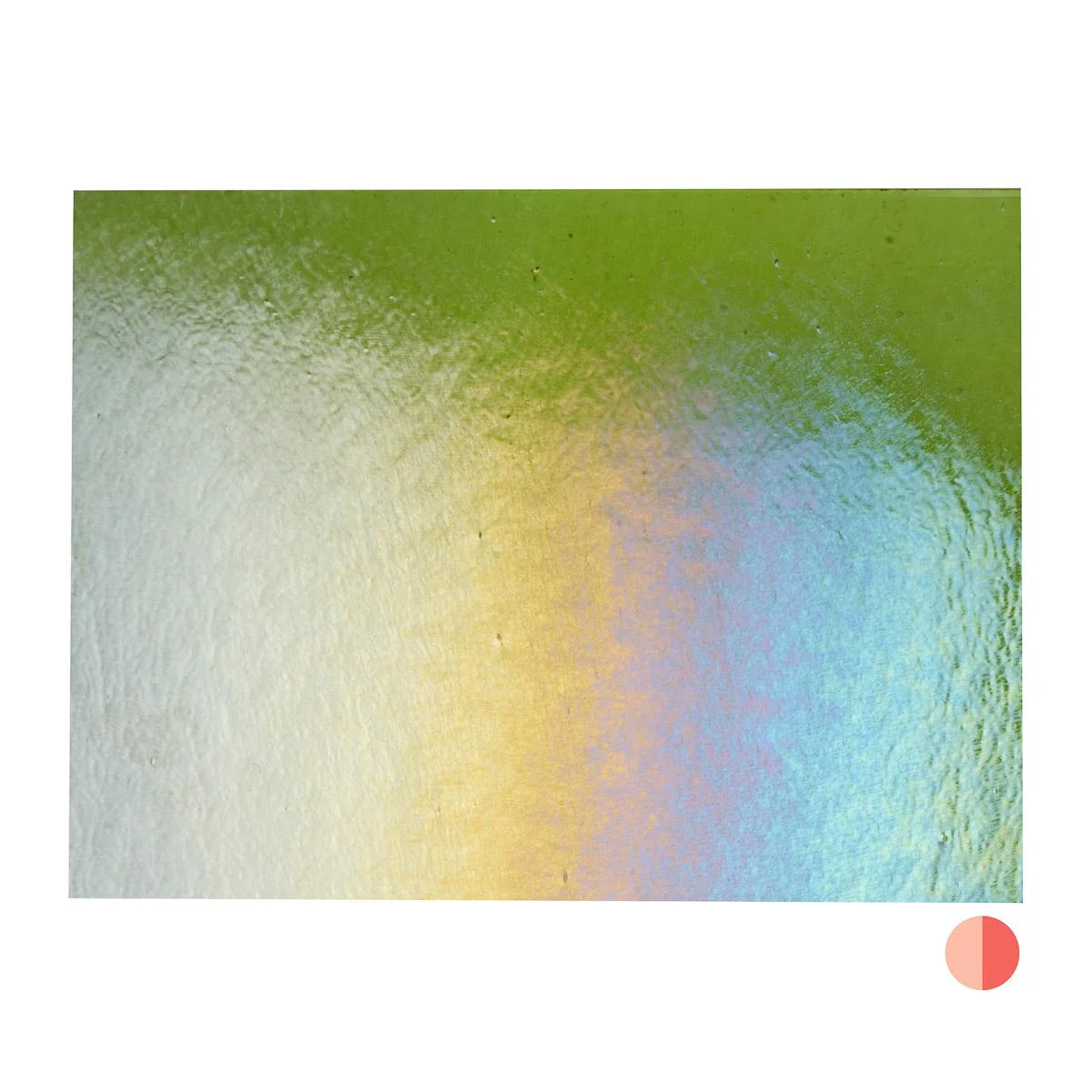 Pine Green Transparent, Double-rolled, Iridescent, rainbow, 3 mm, Fusible - Image 3
