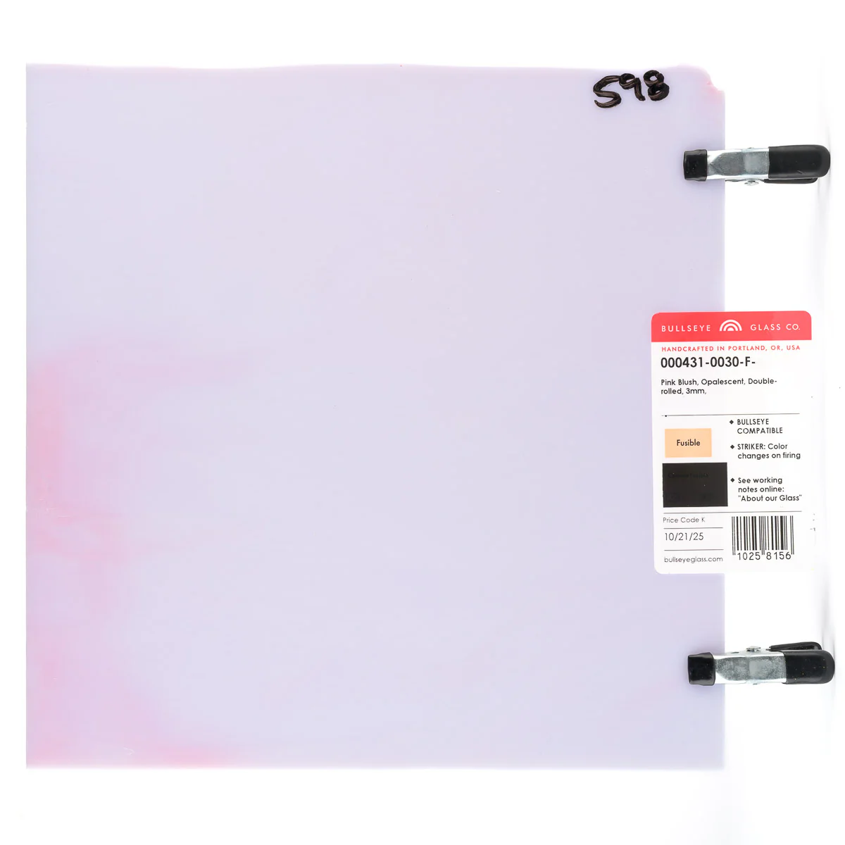 Pink Blush Opalescent, Double-rolled, 3 mm, Fusible - Image 3