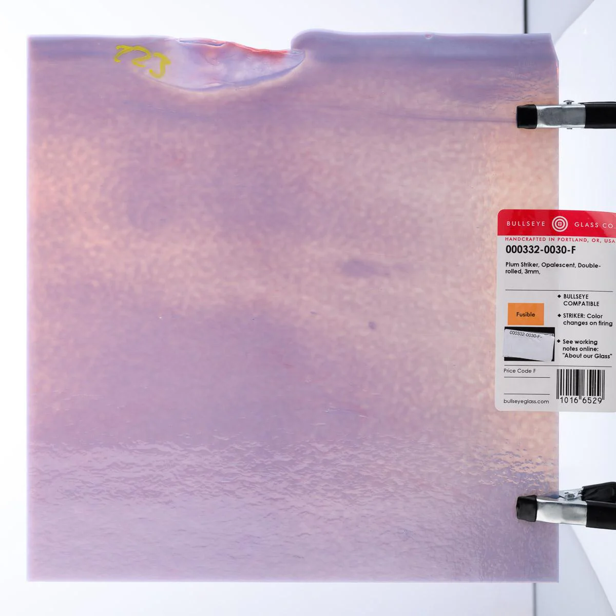 Plum Striker Opalescent, Double-rolled, 3 mm, Fusible - Image 3