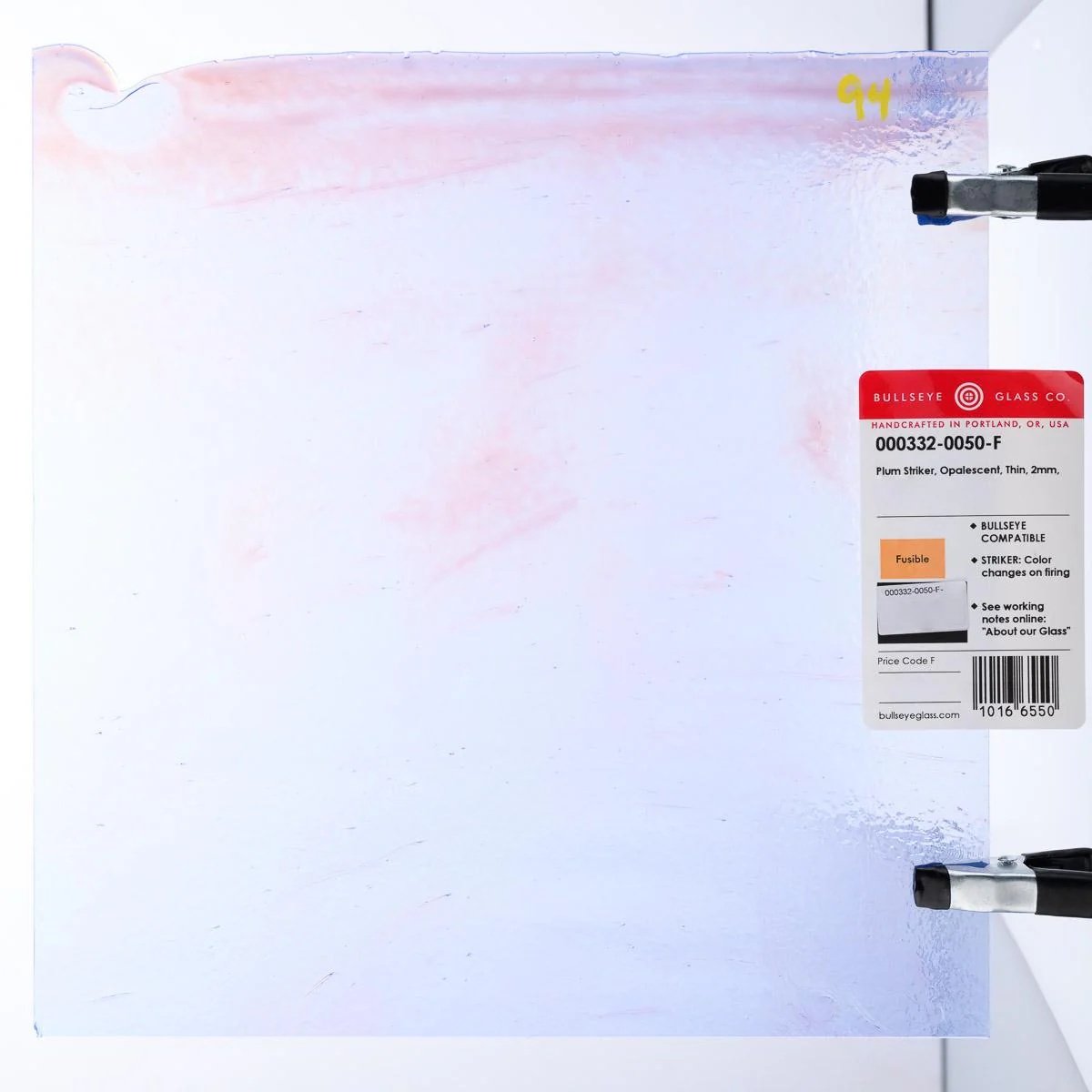 Plum Striker Opalescent, Thin-rolled, 2 mm, Fusible - Image 3