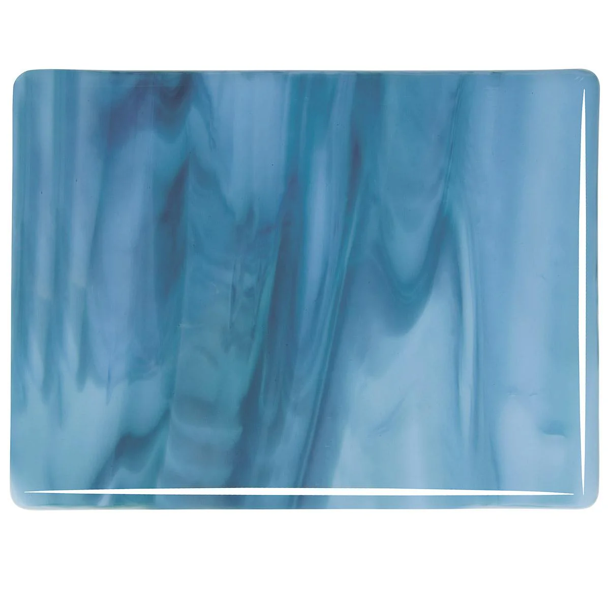 Powder Blue Opal, Marine Blue 2-Color Mix, Double-rolled, 3 mm, Fusible - Image 2