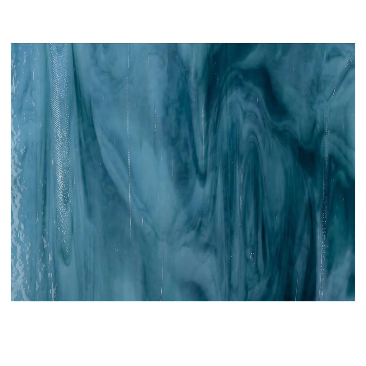 Powder Blue Opal, Marine Blue 2-Color Mix, Double-rolled, 3 mm, Fusible - Image 3