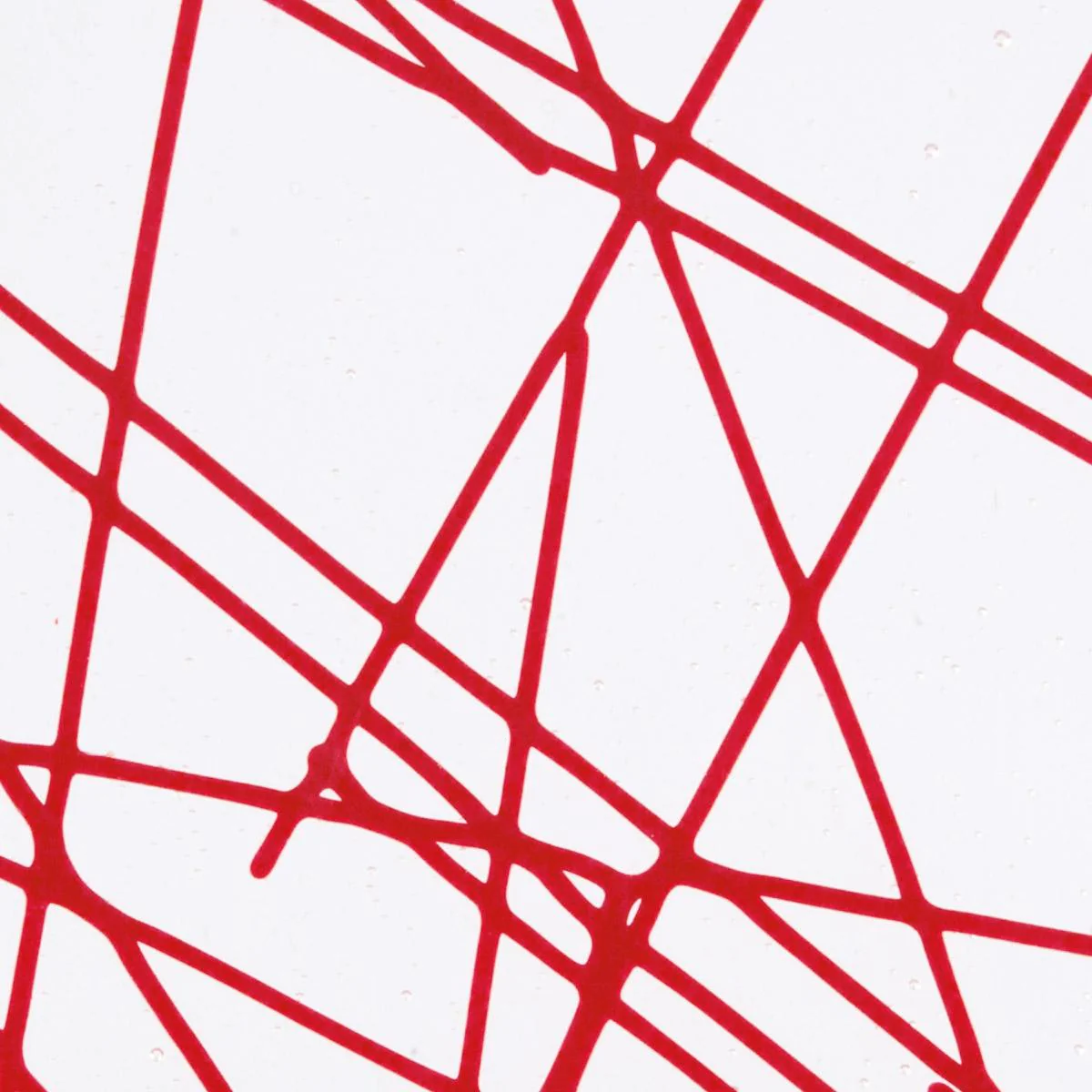 Red Chopstix Clear Base Collage, Double-rolled, 3 mm, Color Sample, 2 x 2 in.