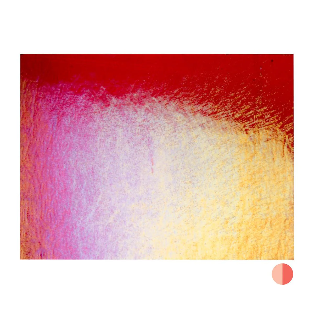 Red Transparent, Double-rolled, Iridescent, rainbow, 3 mm, Fusible - Image 3