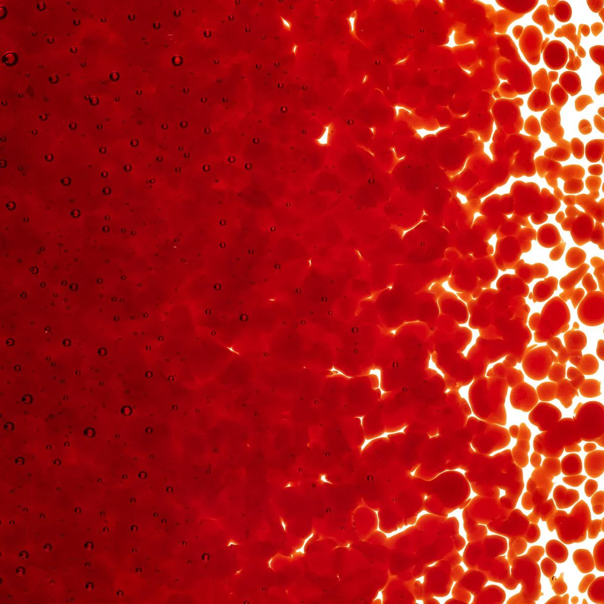 Red Transparent, Medium Frit, Fusible