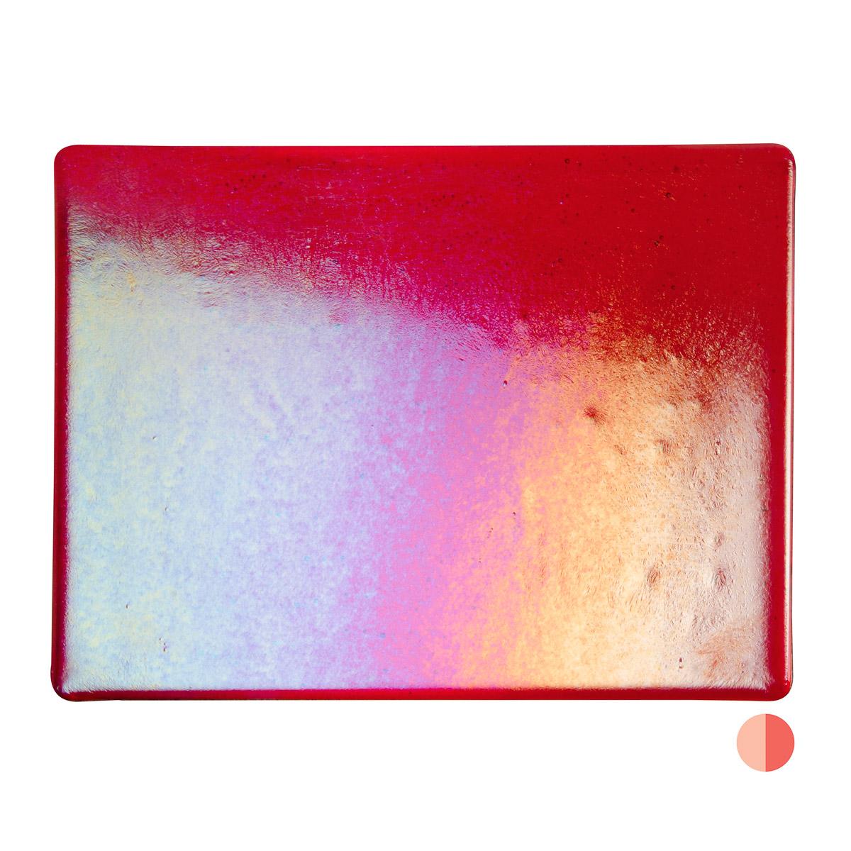 Red Transparent, Thin-rolled, Iridescent, rainbow, 2 mm, Fusible - Image 2