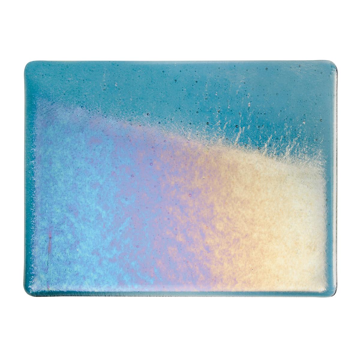 Sea Blue Transparent, Double-rolled, Iridescent, rainbow, 3 mm, Fusible - Image 2