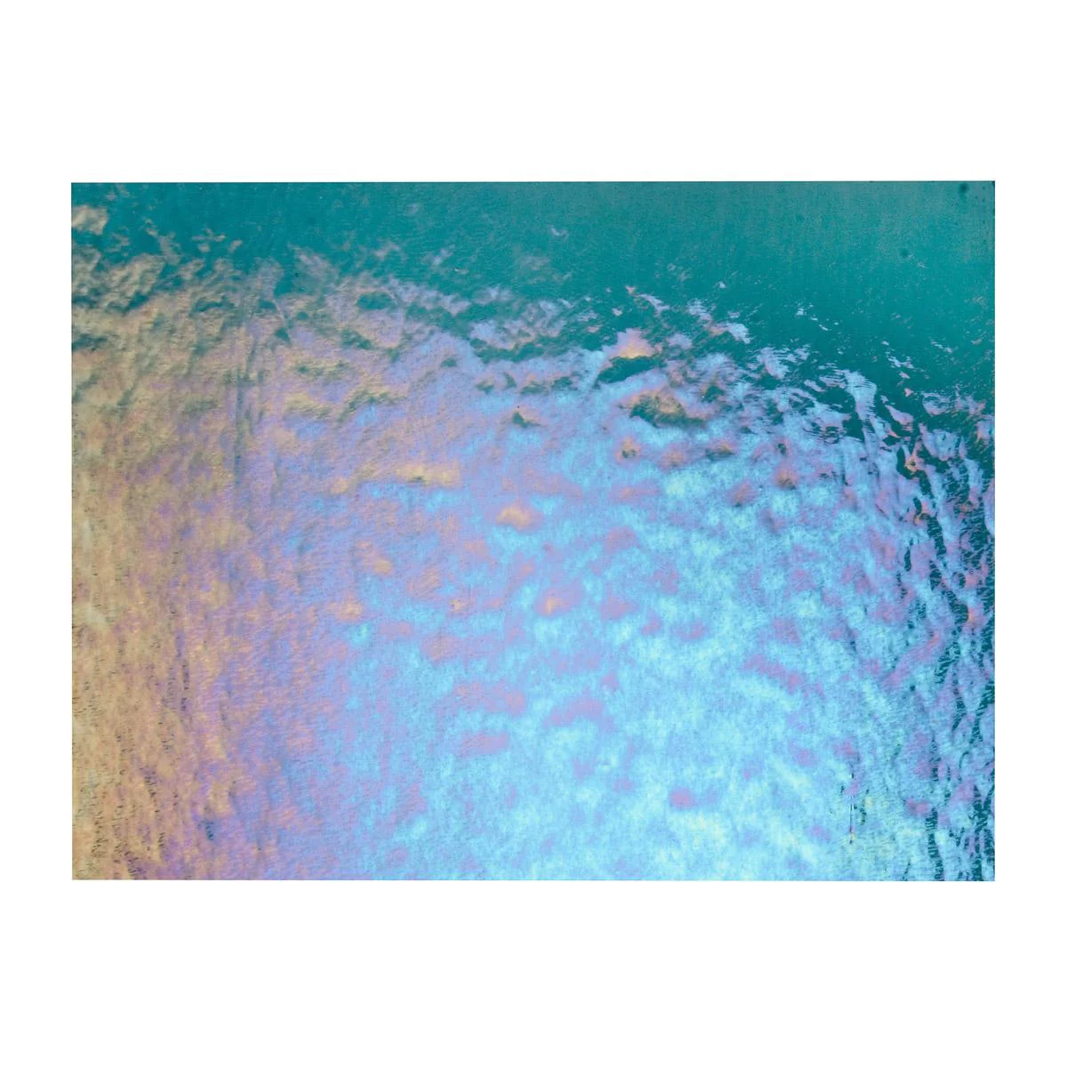 Sea Blue Transparent, Double-rolled, Iridescent, rainbow, 3 mm, Fusible - Image 3