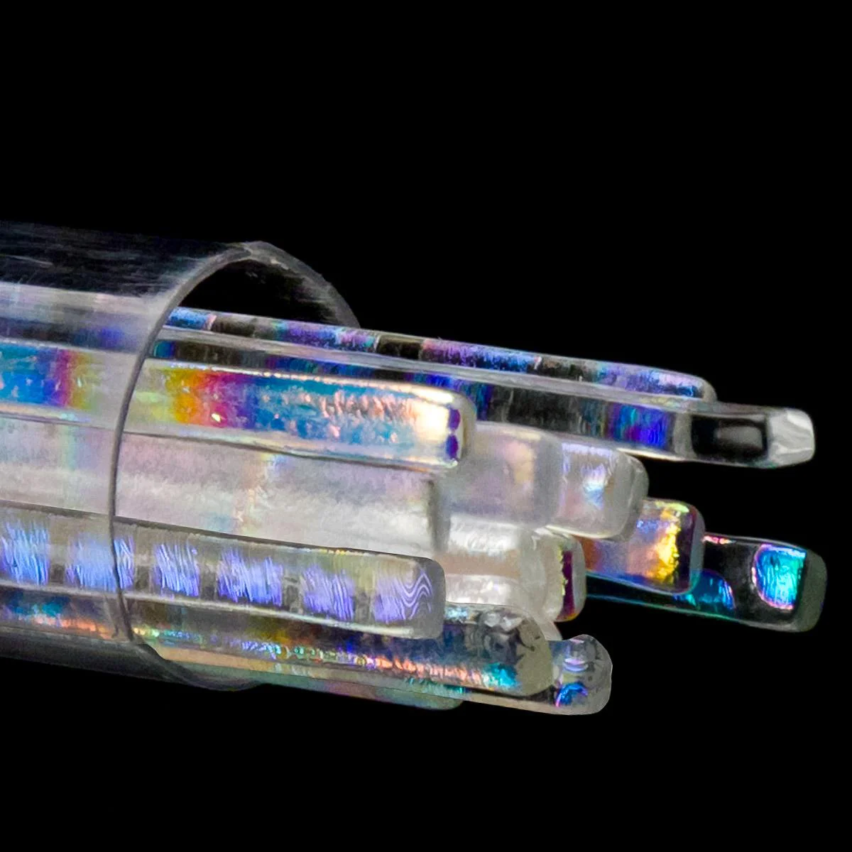 Sizzle Stix, Clear, Mixed Pattern, 3mm, 18 piece