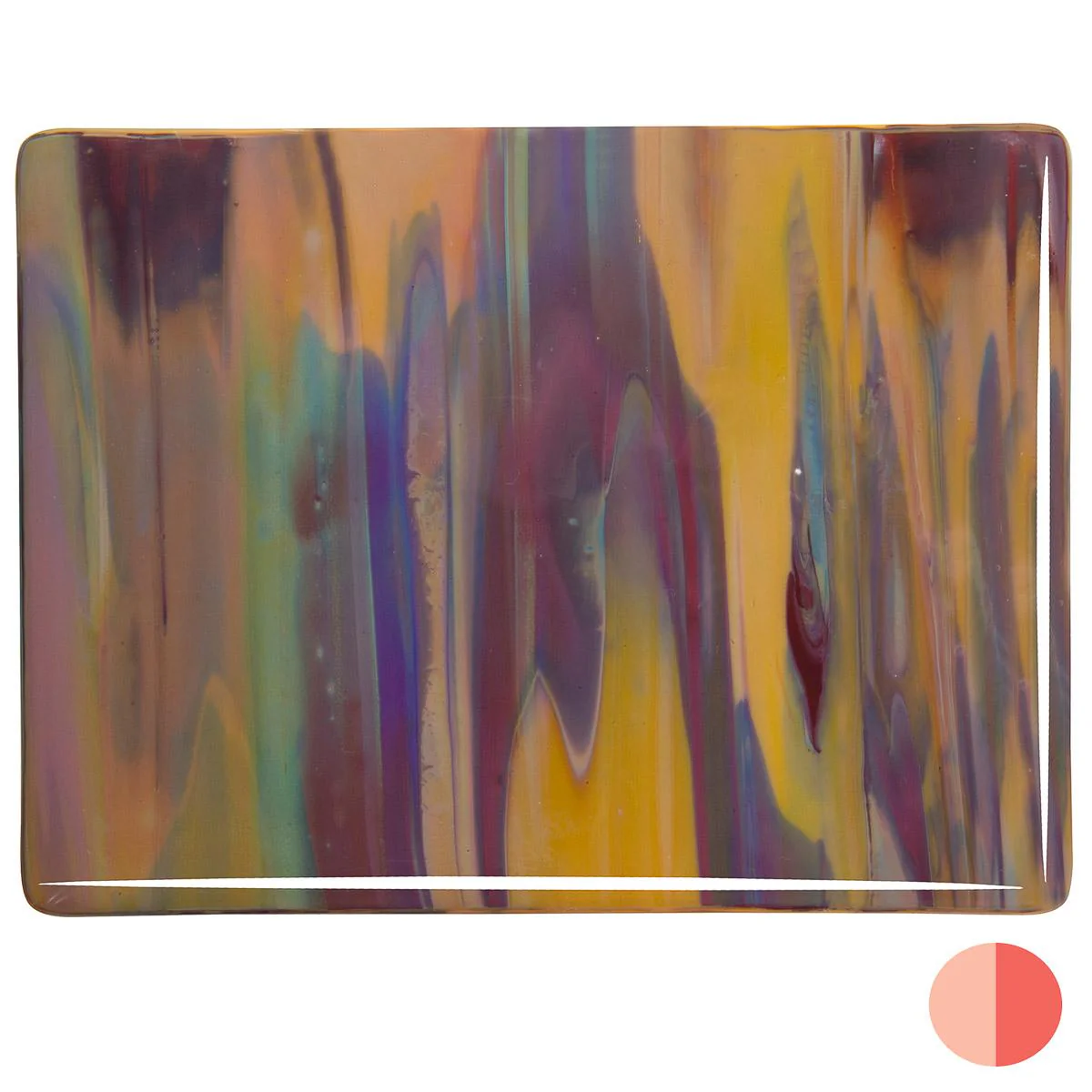 Soft Yellow Opal, Deep Red 2-Color Mix, Double-rolled, 3 mm, Fusible - Image 2