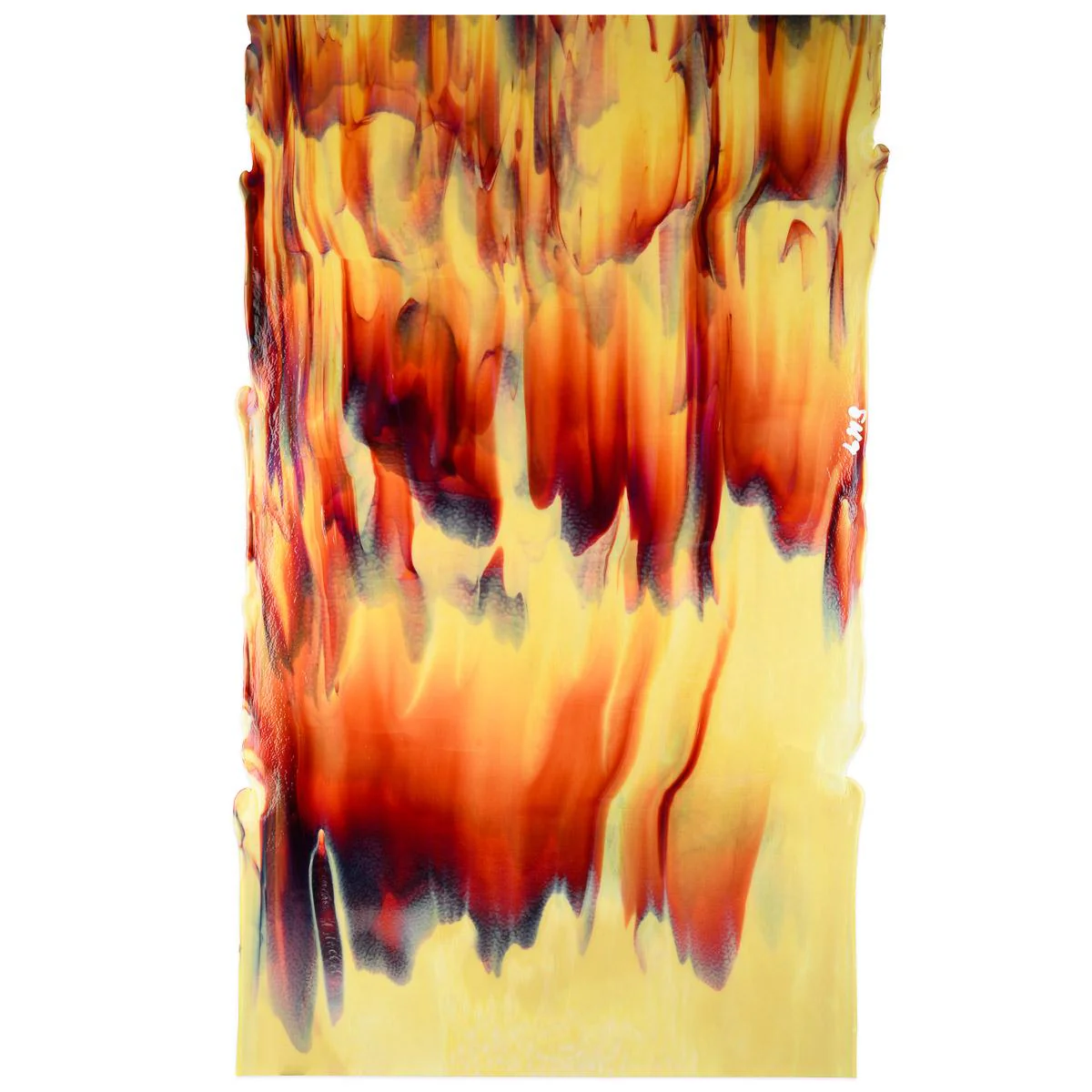Soft Yellow Opal, Deep Red 2-Color Mix, Double-rolled, 3 mm, Fusible - Image 4