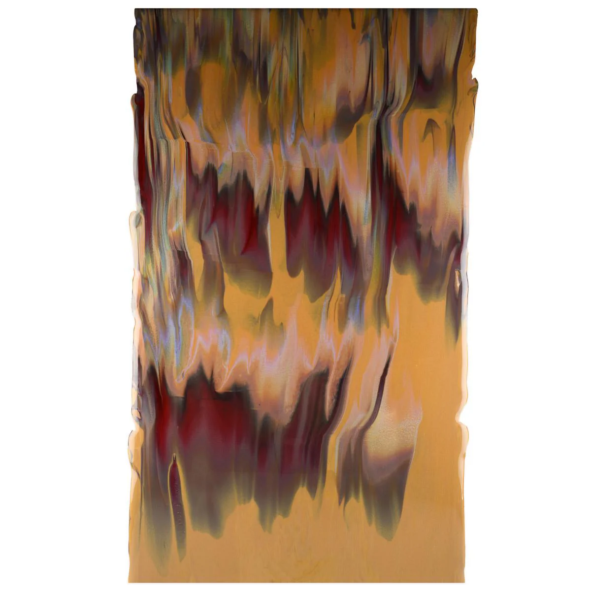 Soft Yellow Opal, Deep Red 2-Color Mix, Double-rolled, 3 mm, Fusible - Image 5