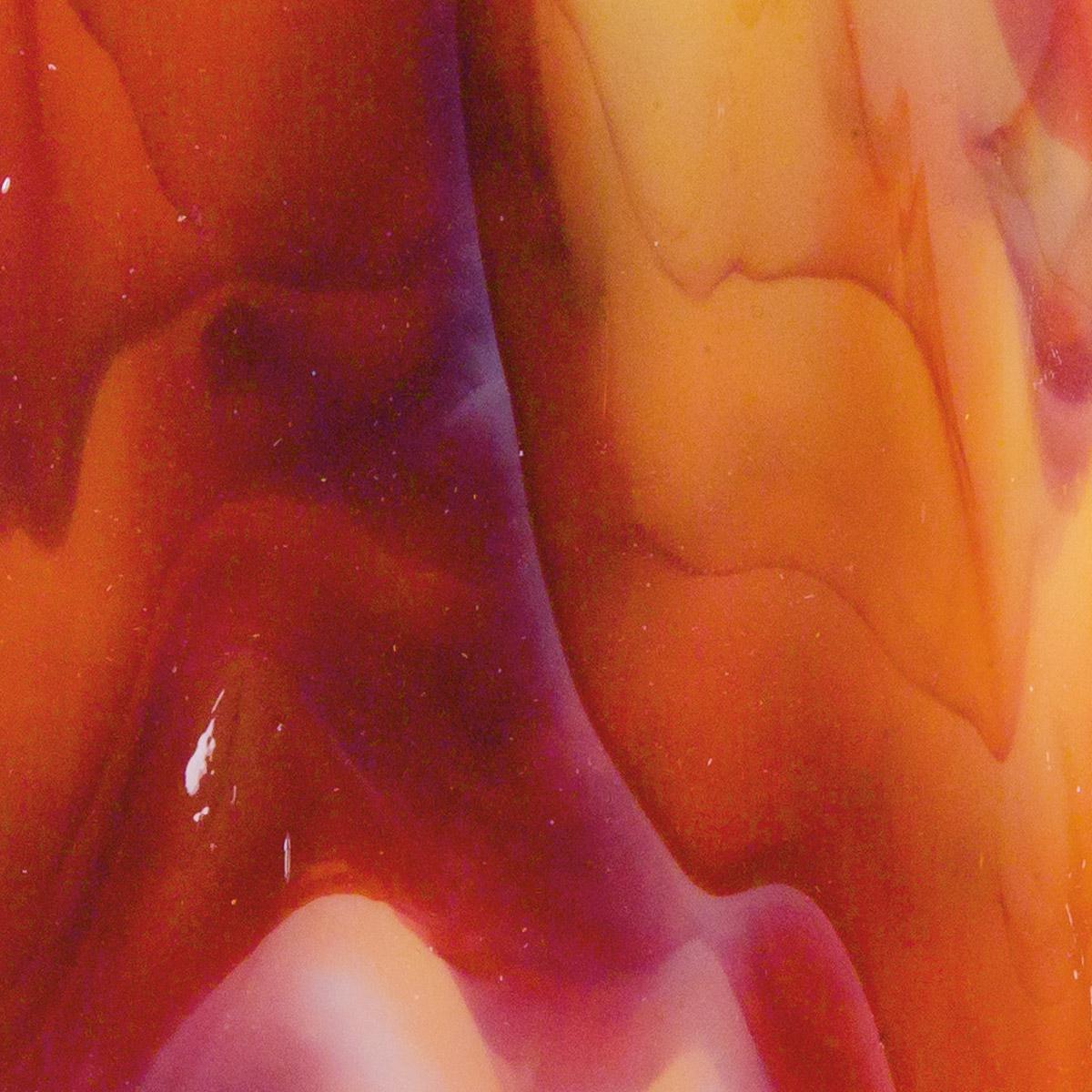 Soft Yellow Opal, Deep Red 2-Color Mix, Single-rolled, 3 mm, Fusible