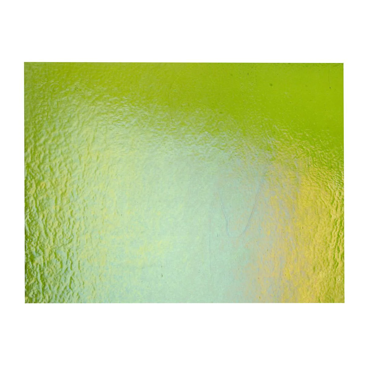 Spring Green Transparent, Thin-rolled, Iridescent, rainbow, 2 mm, Fusible - Image 3