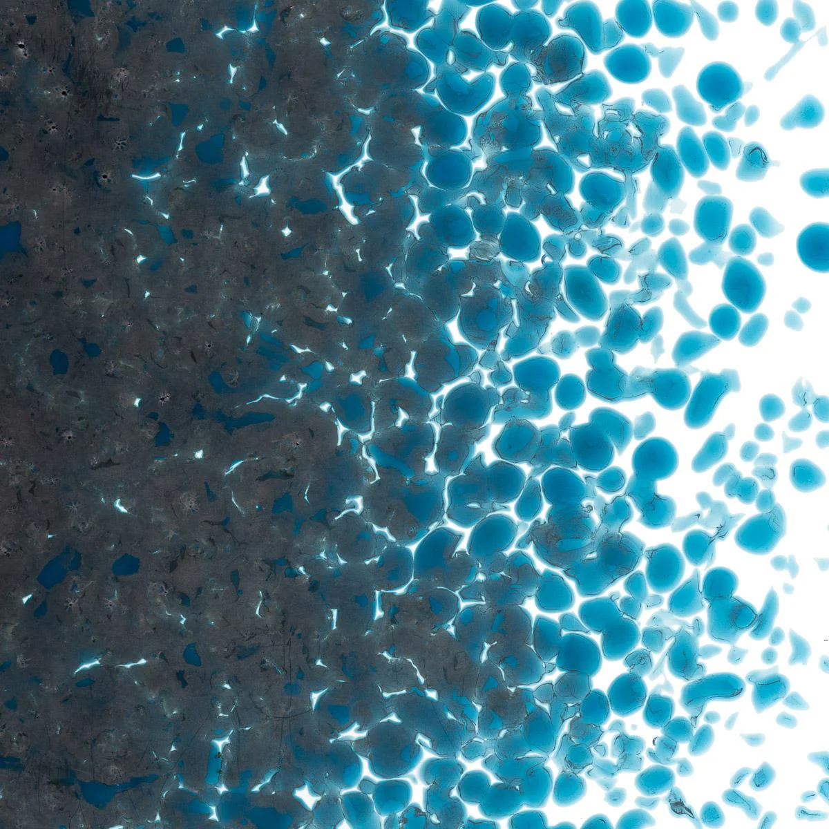 Steel Blue Opalescent, Medium Frit, Fusible - Image 2