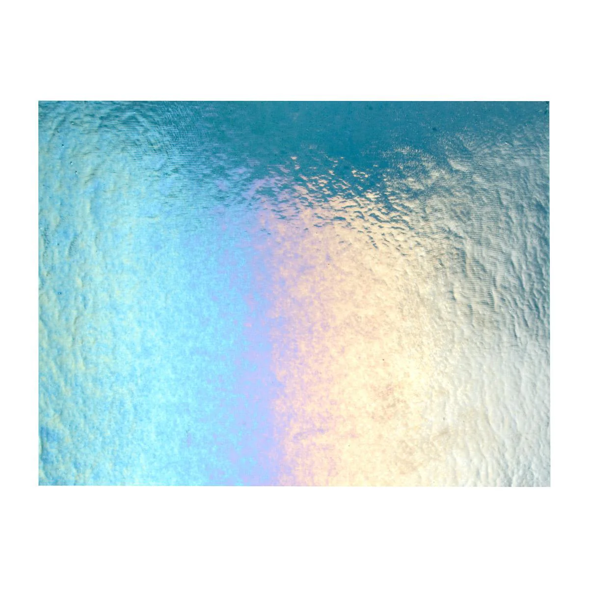 Steel Blue Transparent, Double-rolled, Iridescent, rainbow, 3 mm, Fusible - Image 3