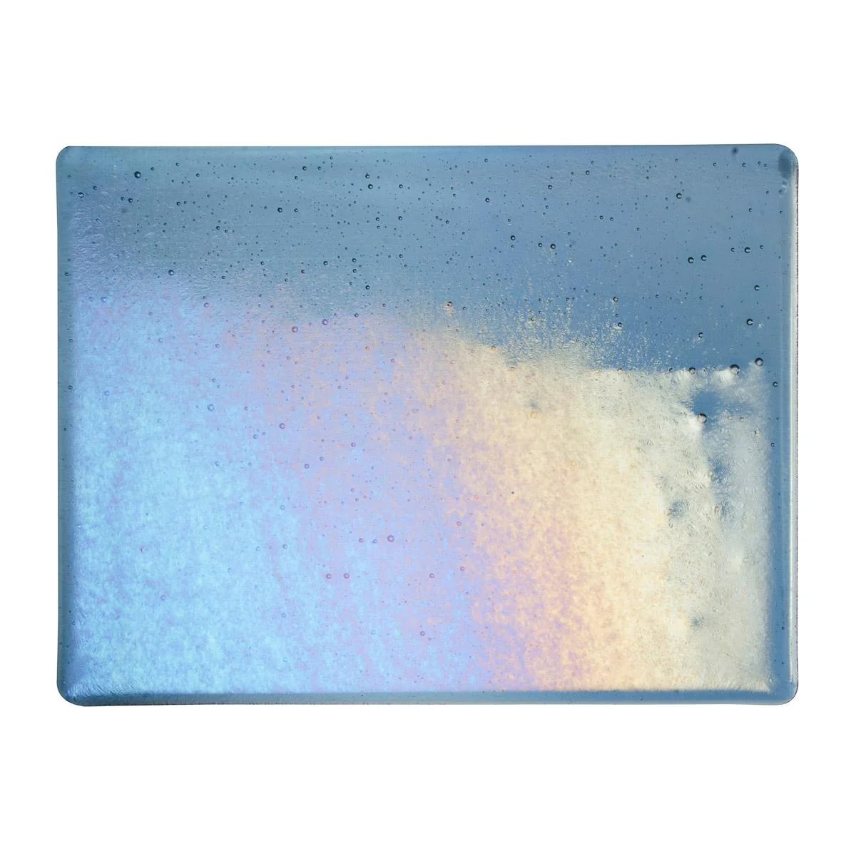 Steel Blue Transparent, Thin-rolled, Iridescent, rainbow, 2 mm, Fusible - Image 2