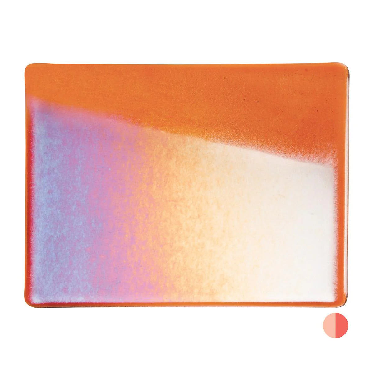 Sunset Coral Transparent, Double-rolled, Iridescent, rainbow, 3 mm, Fusible - Image 2