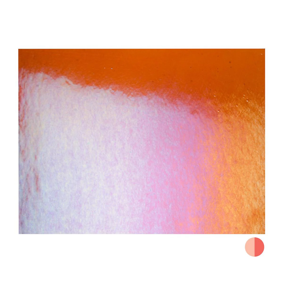 Sunset Coral Transparent, Double-rolled, Iridescent, rainbow, 3 mm, Fusible - Image 3