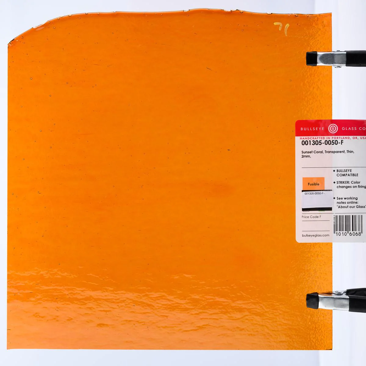 Sunset Coral Transparent, Thin-rolled, 2 mm, Fusible - Image 3