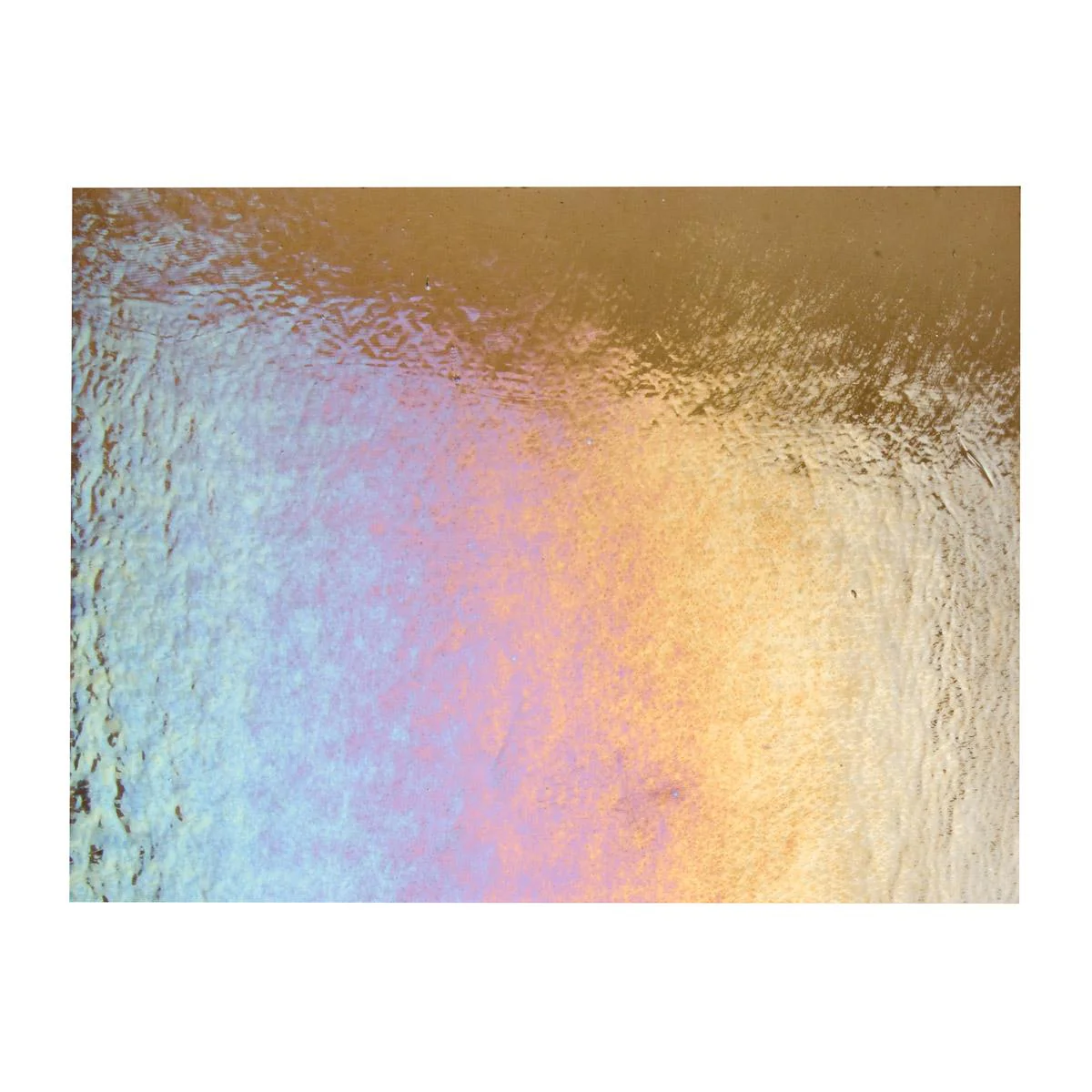 Tan Transparent, Double-rolled, Iridescent, rainbow, 3 mm, Fusible - Image 3