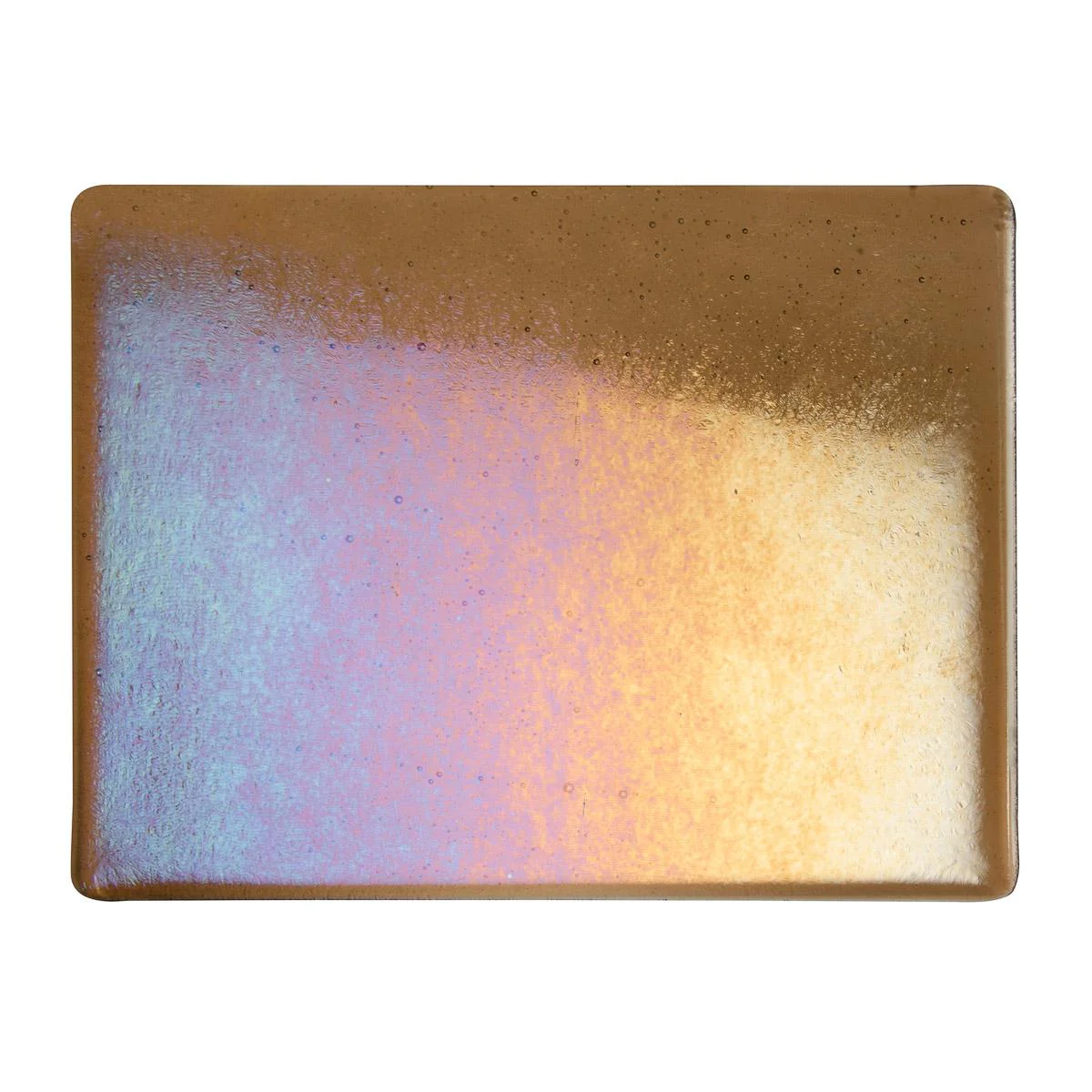 Tan Transparent, Thin-rolled, Iridescent, rainbow, 2 mm, Fusible - Image 2