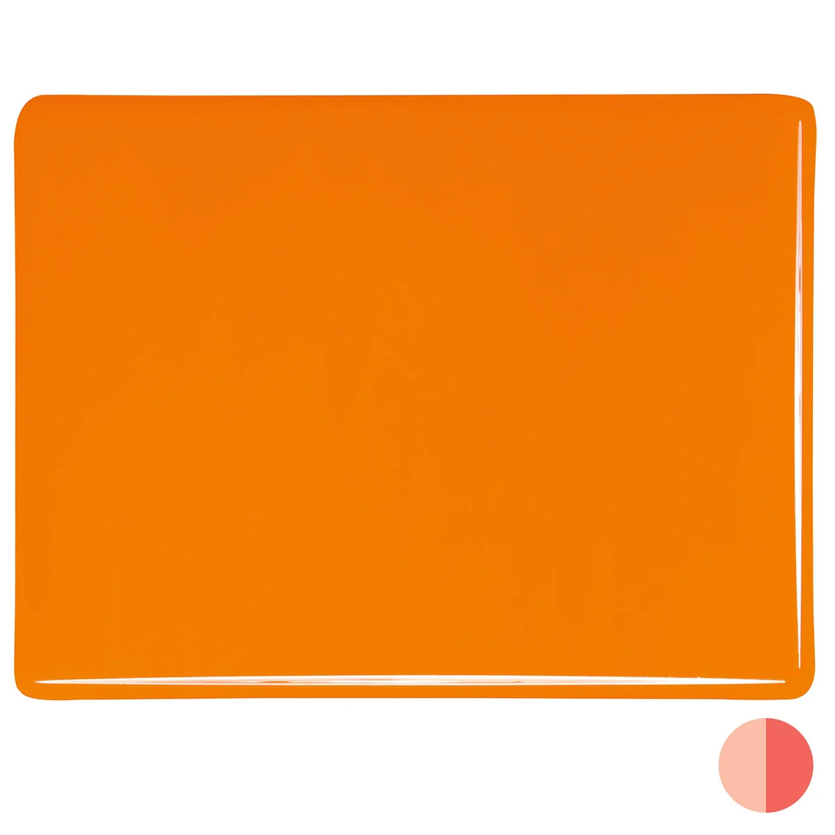 Tangerine Orange Opalescent, Thin-rolled, 2 mm, Fusible - Image 2