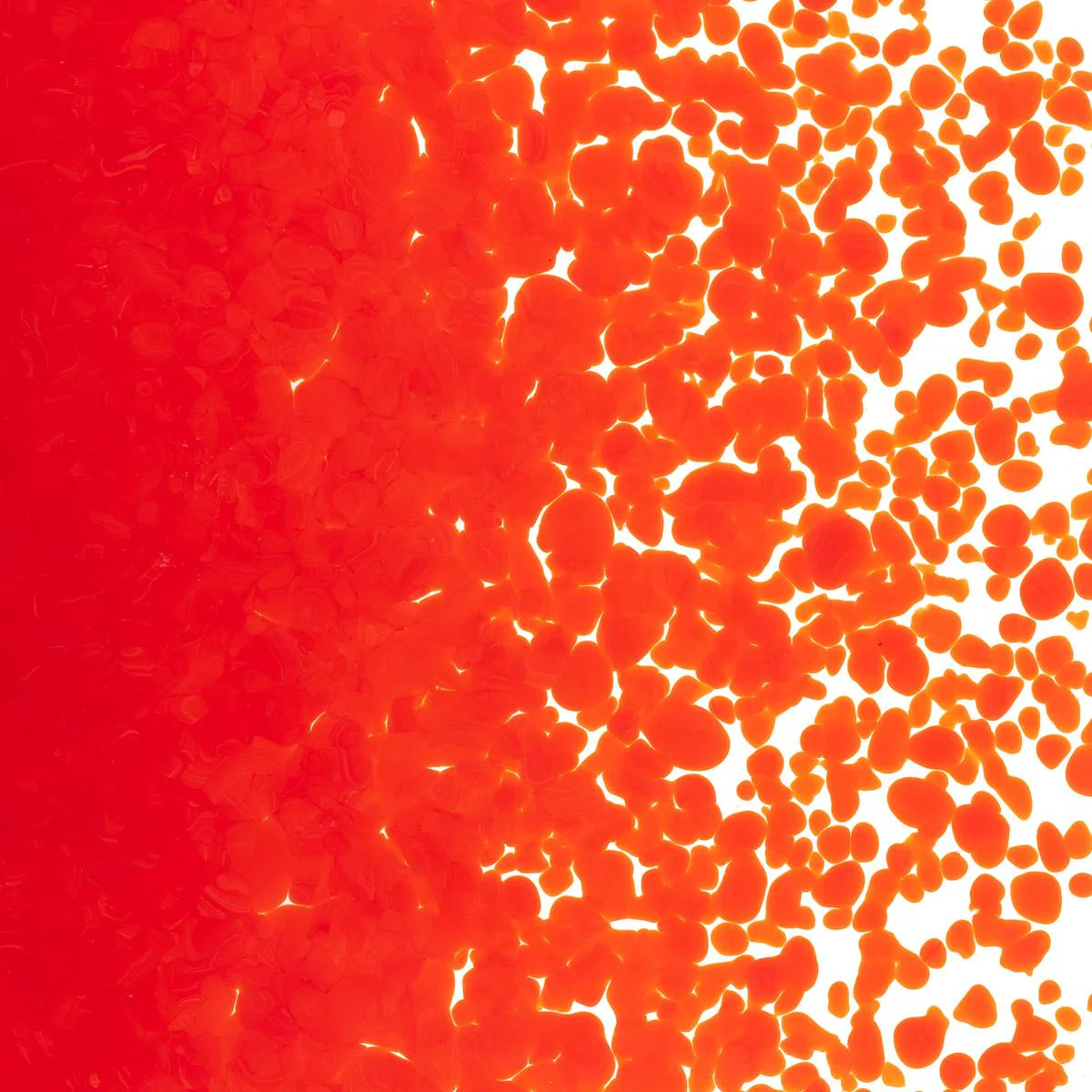 Tomato Red Opalescent, Medium Frit, Fusible