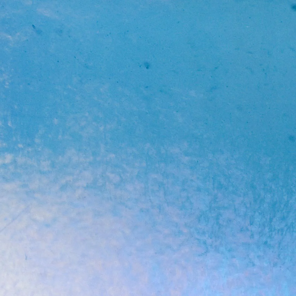 True Blue Transparent, Thin-rolled, Iridescent, rainbow, 2 mm, Color Sample, 2 x 2 in.