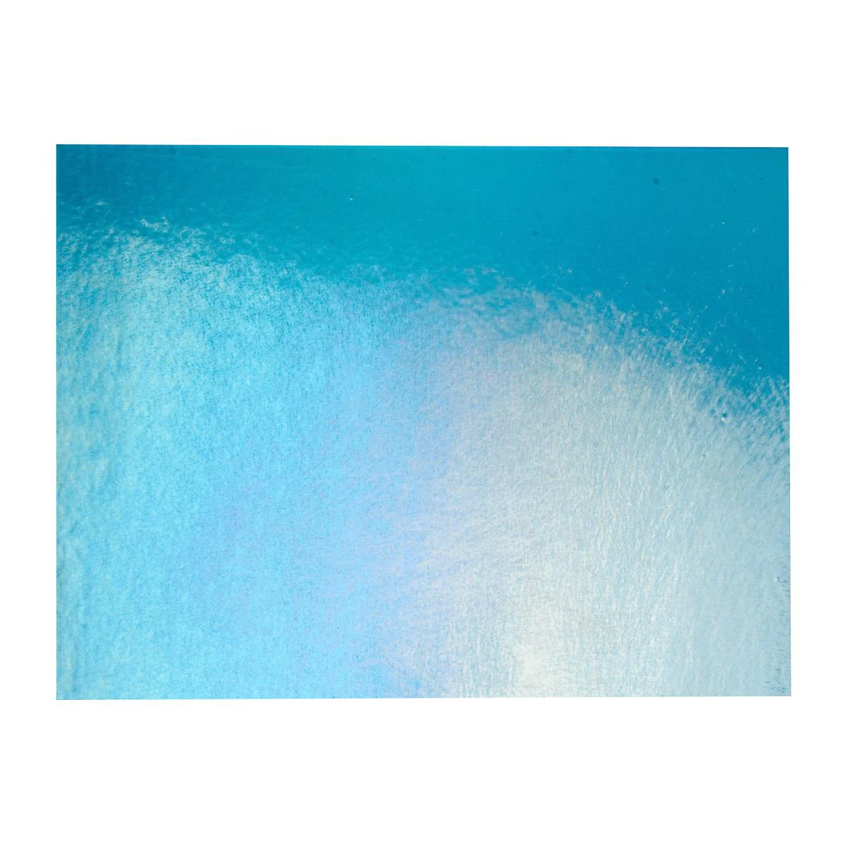 Turquoise Blue Transparent, Double-rolled, Iridescent, rainbow, 3 mm, Fusible - Image 3