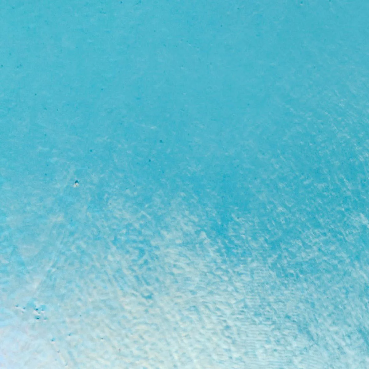 Turquoise Blue Transparent, Thin-rolled, Iridescent, rainbow, 2 mm, Color Sample, 2x2 in.
