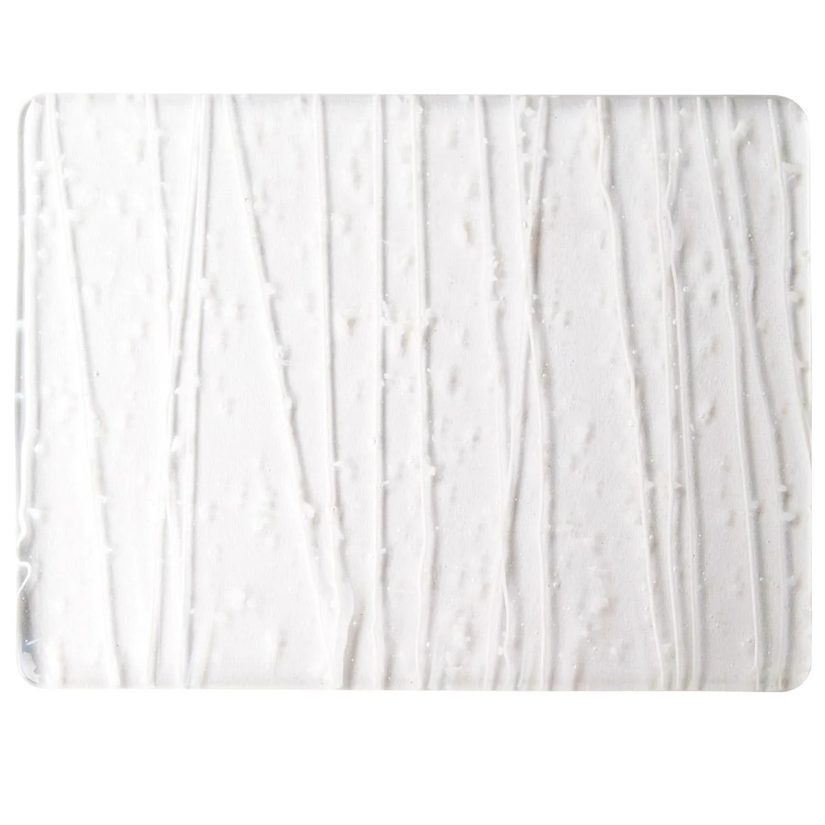 Vanilla and White Frit, Vanilla and White Streamers Clear Base Collage, Single-rolled, 3 mm, Fusible - Image 2