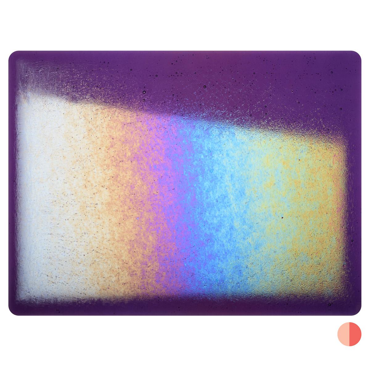 Violet Striker Transparent, Double-rolled, Iridescent, rainbow, 3 mm, Fusible - Image 2