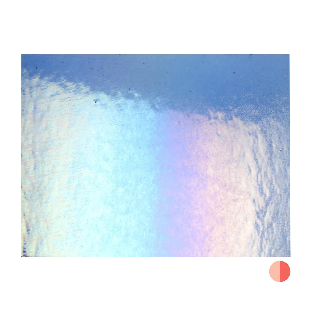 Violet Striker Transparent, Double-rolled, Iridescent, rainbow, 3 mm, Fusible - Image 3