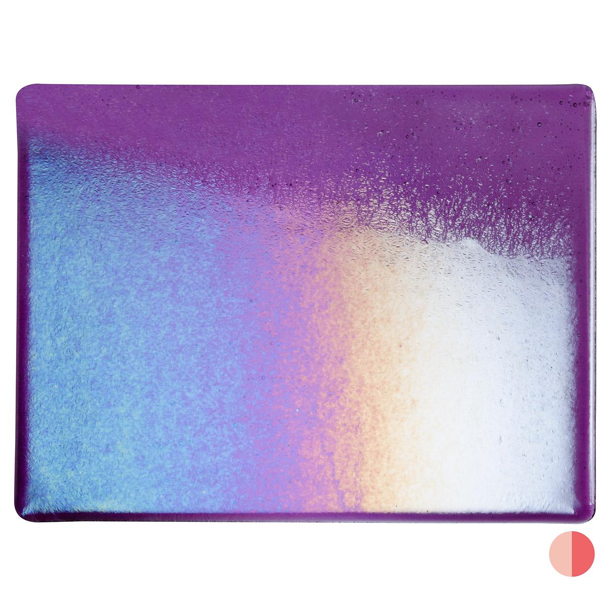 Violet Striker Transparent, Thin-rolled, Iridescent, rainbow, 2 mm, Fusible - Image 2
