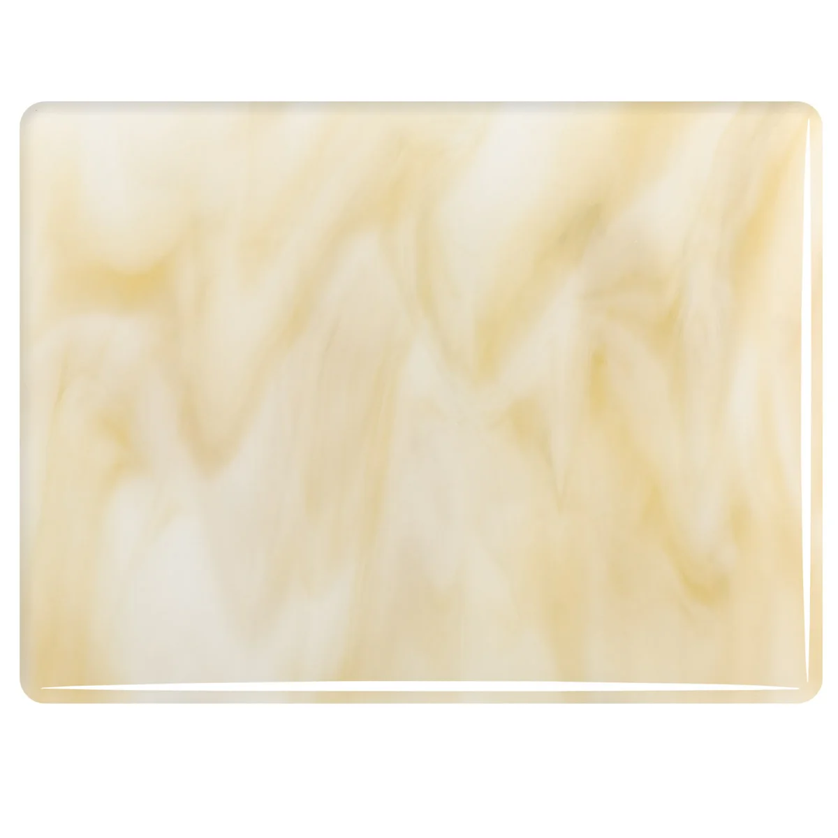 Warm White Opalescent, Light Amber Transparent 2-Color Mix, Double-rolled, 3 mm, Fusible - Image 2