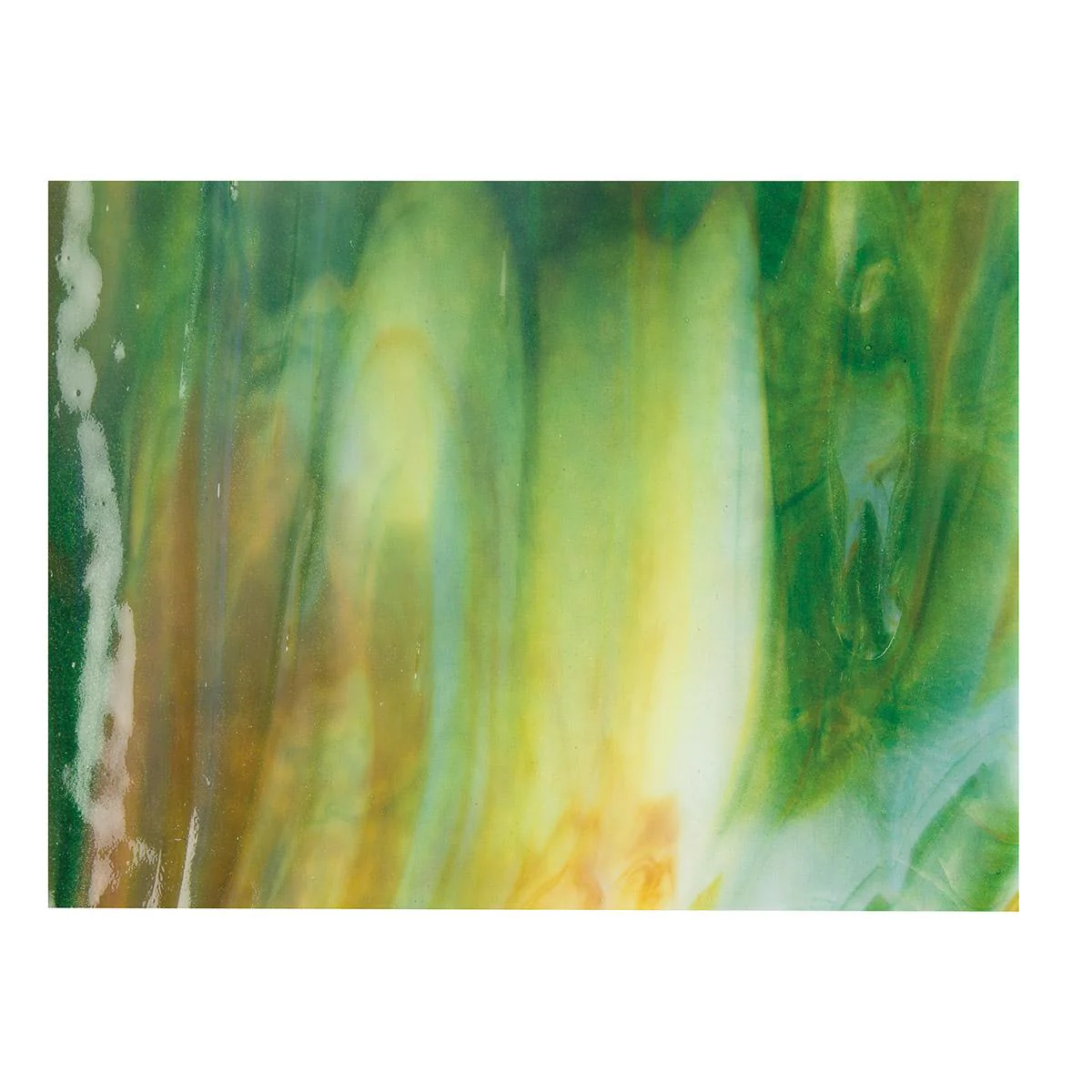 White, Aventurine Green, Caramel Opalescent 3+ Color Mix, Single-rolled, 3 mm, Fusible - Image 2