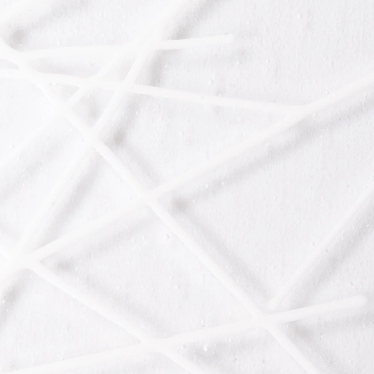 White Chopstix Clear Base Collage, Double-rolled, 3 mm, Color Sample, 2 x 2 in.