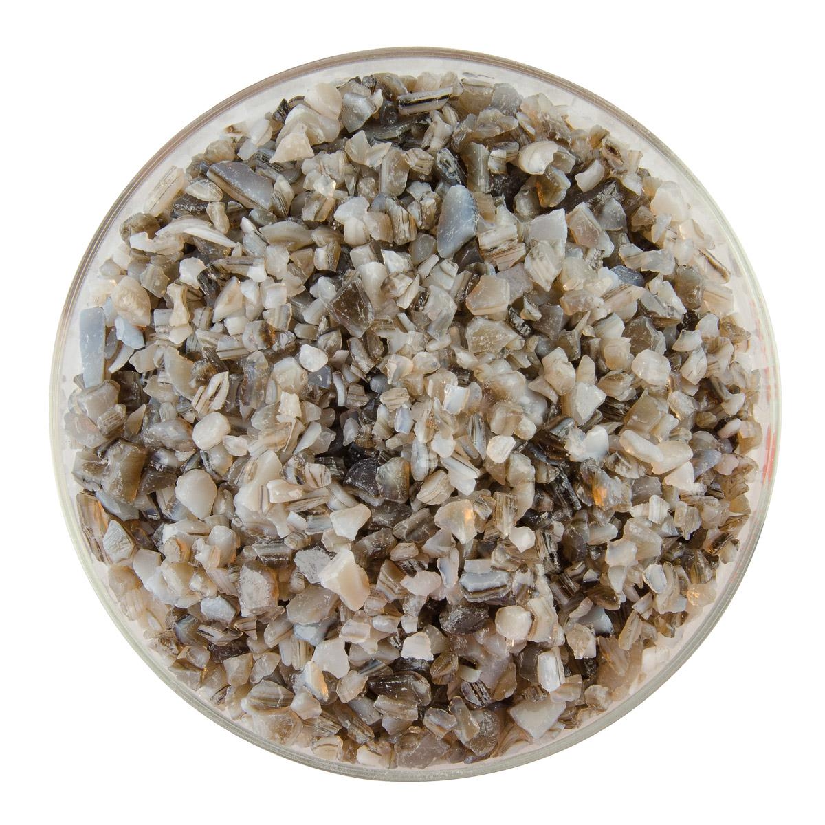 White, Dark Brown 2-Color Mix, Coarse Frit, Fusible - Image 2