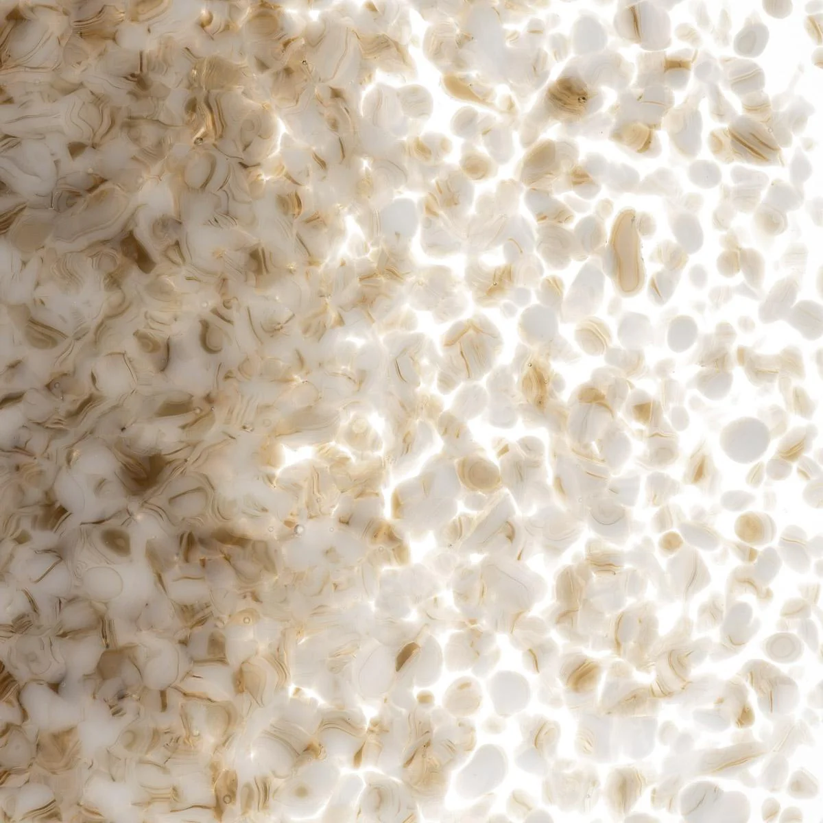 White, Dark Brown 2-Color Mix, Medium Frit, Fusible