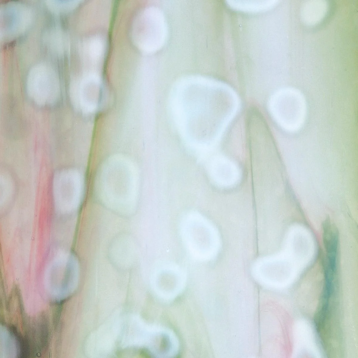 White, Olive Green, Gold Pink, Mottle Mottle Mix, Single-rolled, 3 mm, Color Sample, 3 x 5 in.