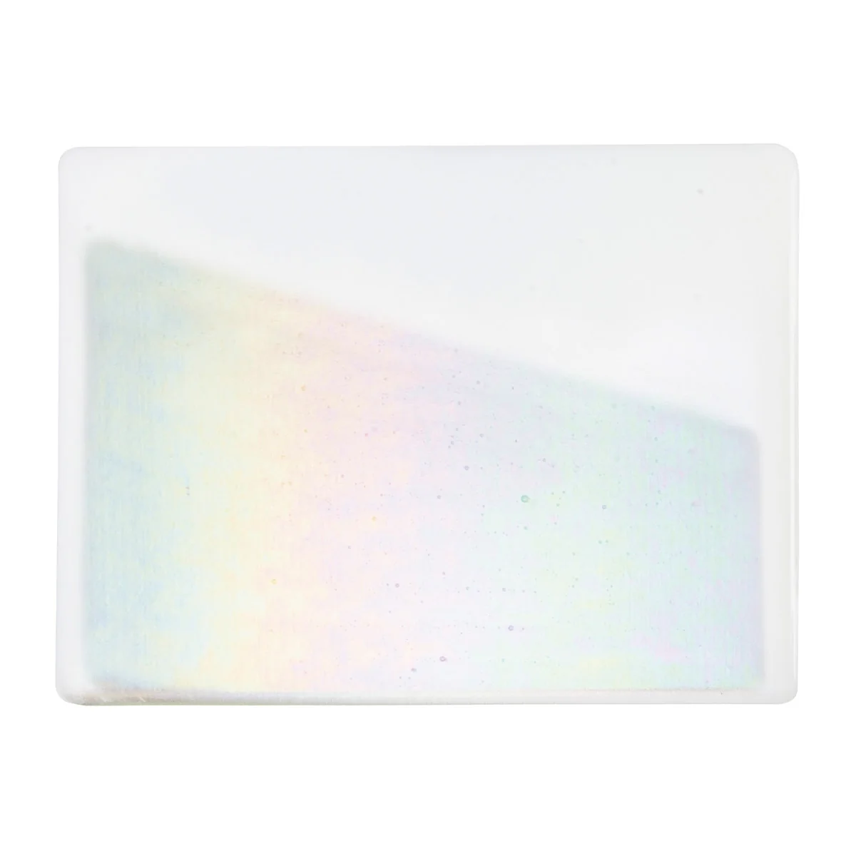 White Opalescent, Double-rolled, Iridescent, rainbow, 3 mm, Fusible - Image 2