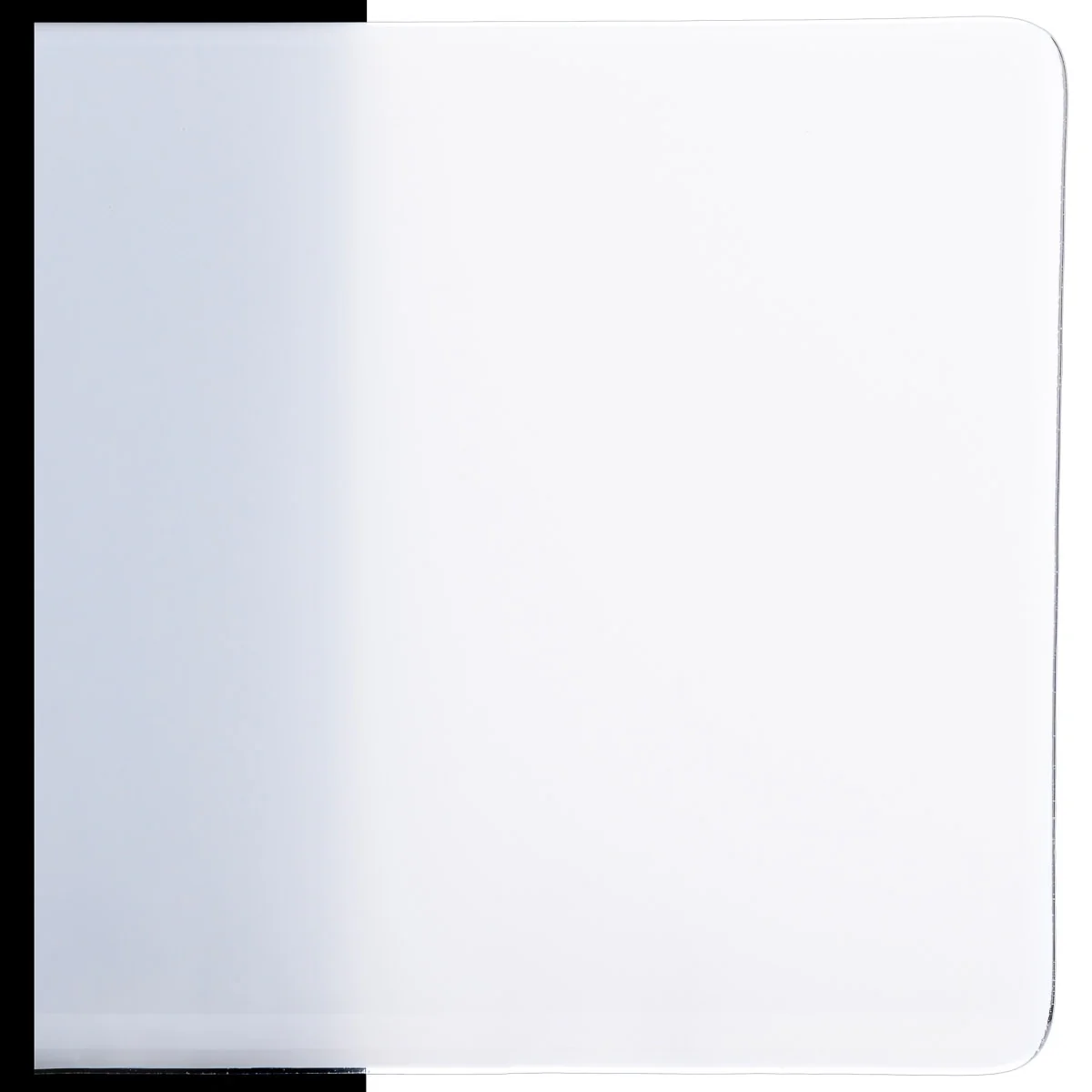 White Opalescent, Single-rolled, 3 mm, Color Sample, 2x2 in.