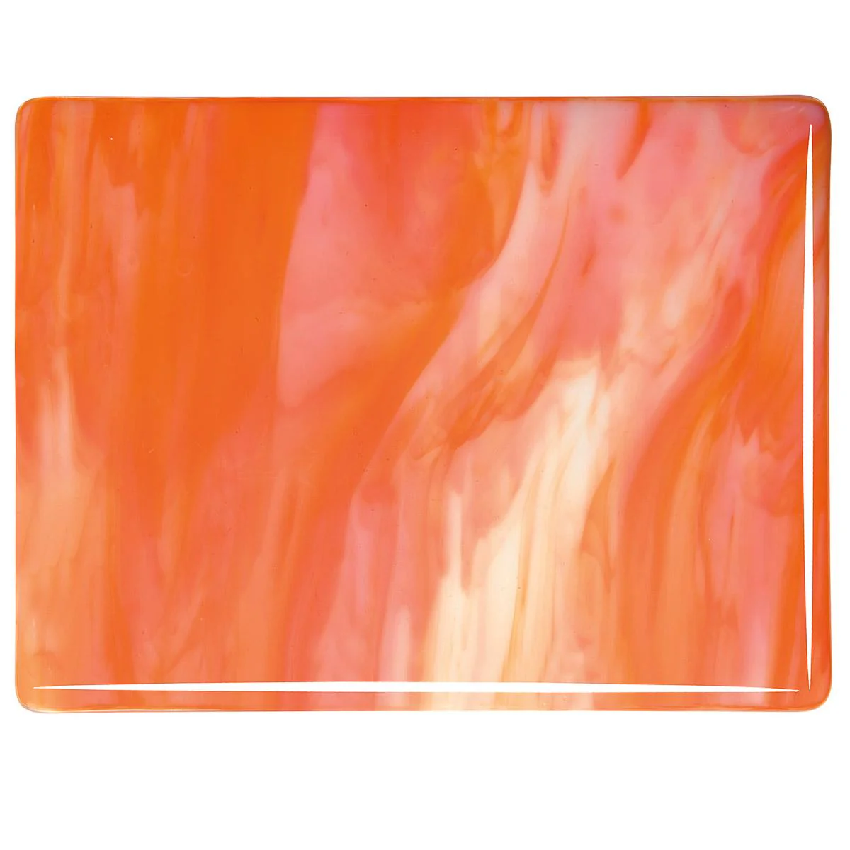 White, Orange Opal 2-Color Mix, Double-rolled, 3 mm, Fusible - Image 2