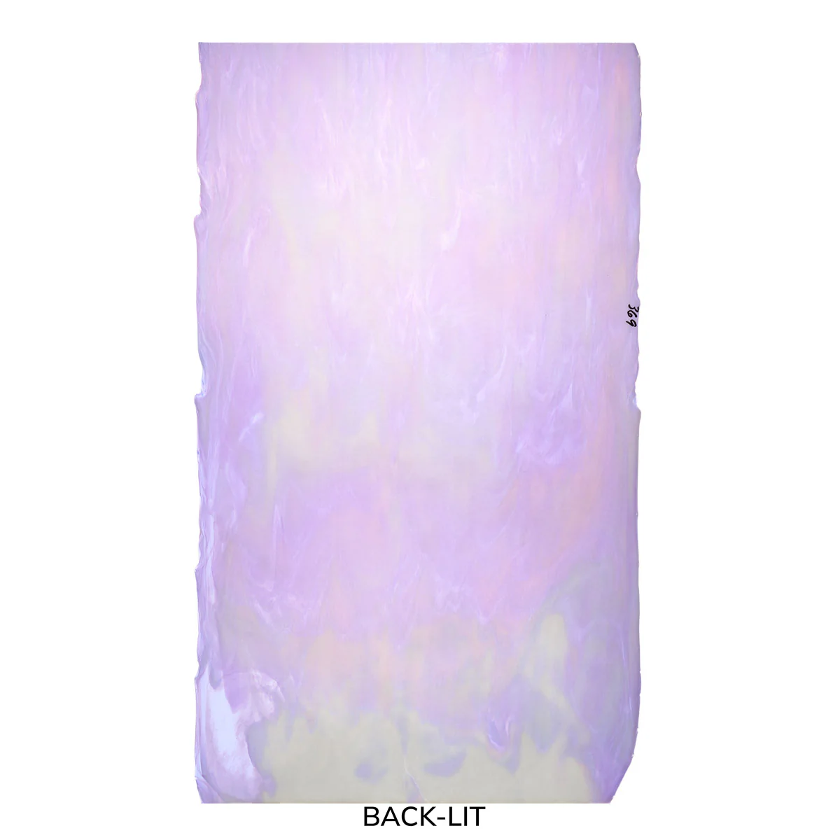 White Opalescent, Petal Pink Opalescent, Neo-Lavender Shift Transparent, 3+ Color Mix, Double-rolled, 3 mm, Fusible - Image 2