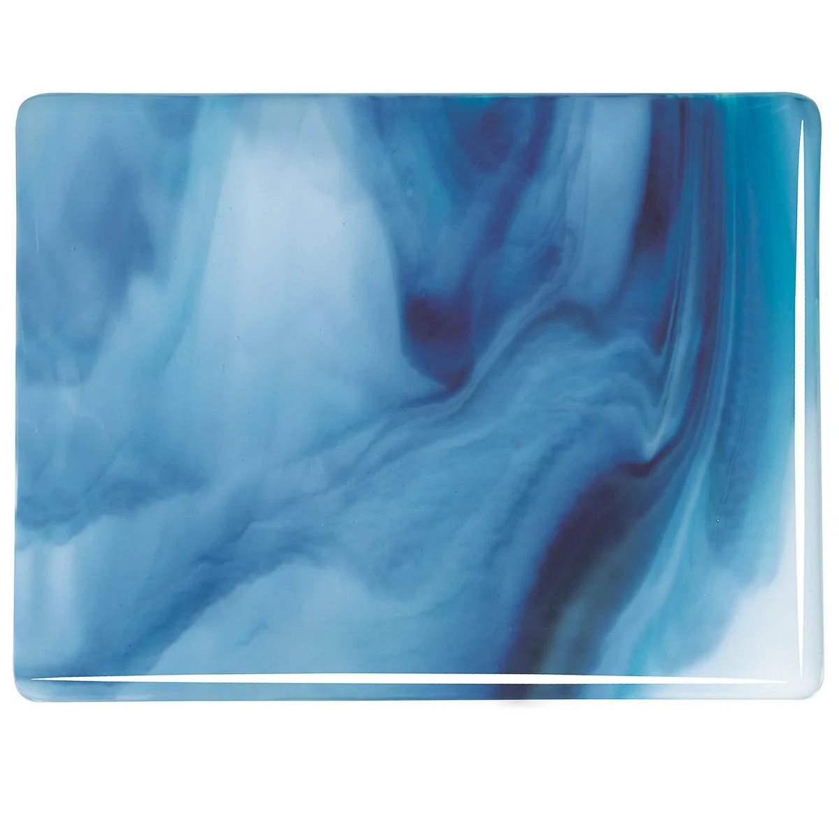 White, Turquoise Blue, Midnight Blue 3+ Color Mix, Double-rolled, 3 mm, Fusible - Image 2