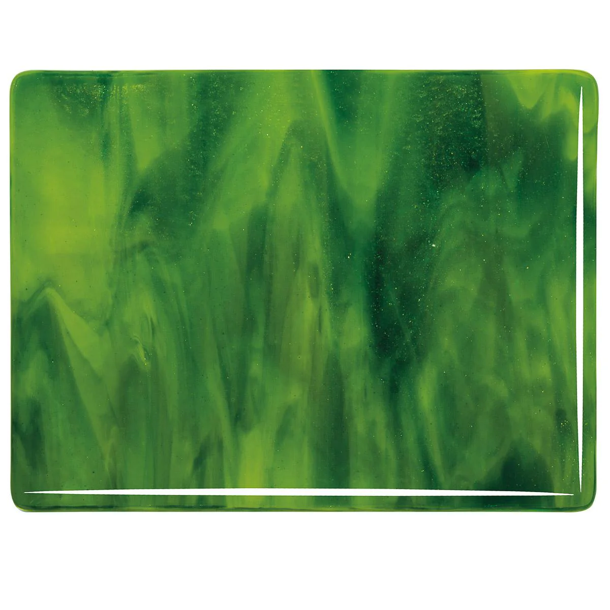 Yellow Opalescent, Aventurine Green 2-Color Mix, Double-rolled, 3 mm, Fusible - Image 2