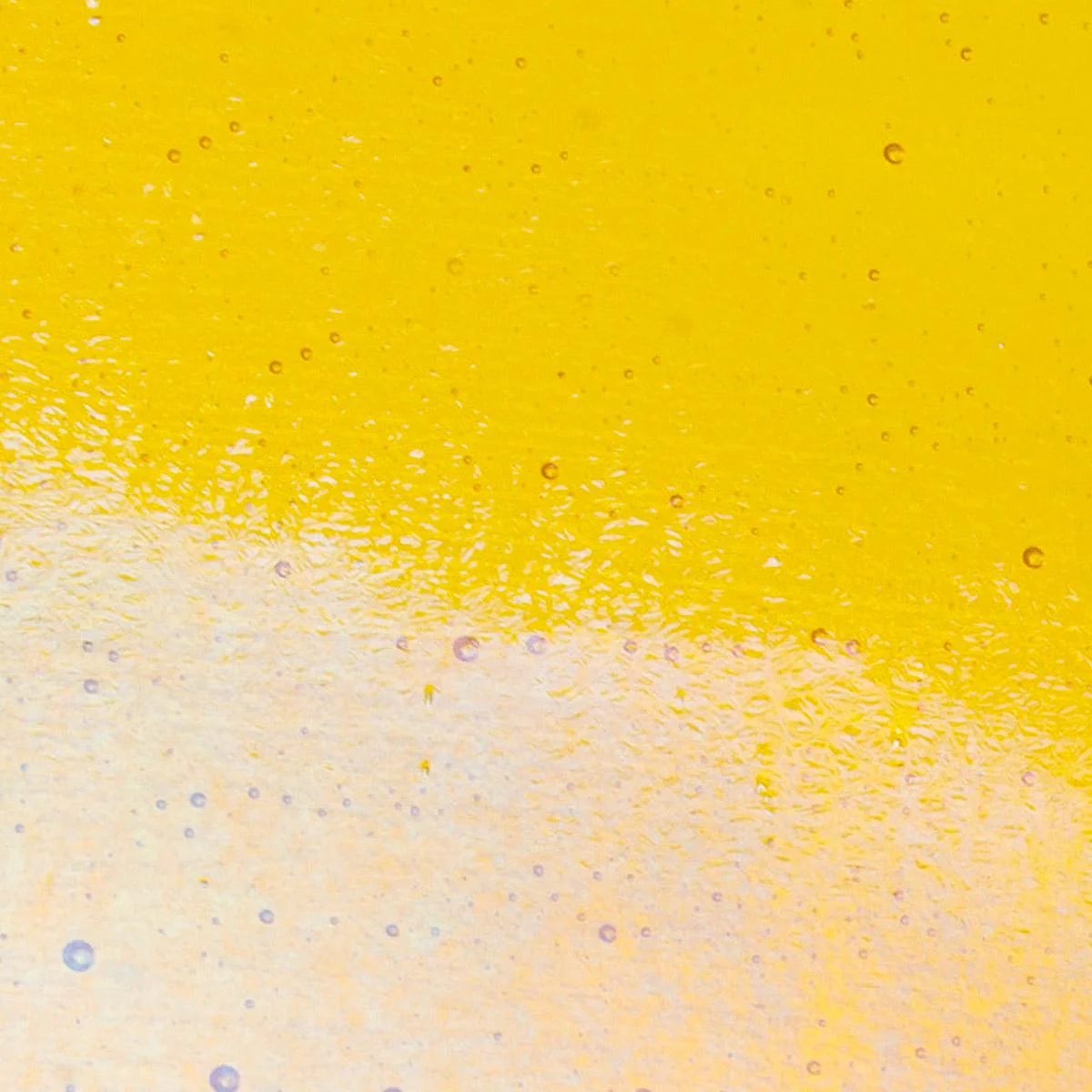 Yellow Transparent, Thin-rolled, Iridescent, rainbow, 2 mm, Color Sample, 2x2 in.